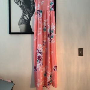 $3 when bundled Pink floral maxi dress